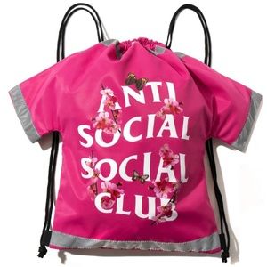 HOST PICK!! Rare Anti Social Social Club Cute AF Drawstring Bag - Pink